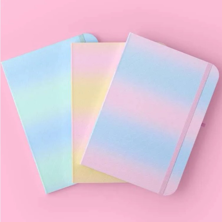 Caderneta Caderno de Anotações Couro Eco Agenda Colors Degrade Papelaria Escritório Recados Tarefas em Oferta na Shopee