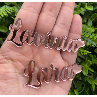 Nome em acrílico espelhado (Personalizado) em Oferta na Shopee