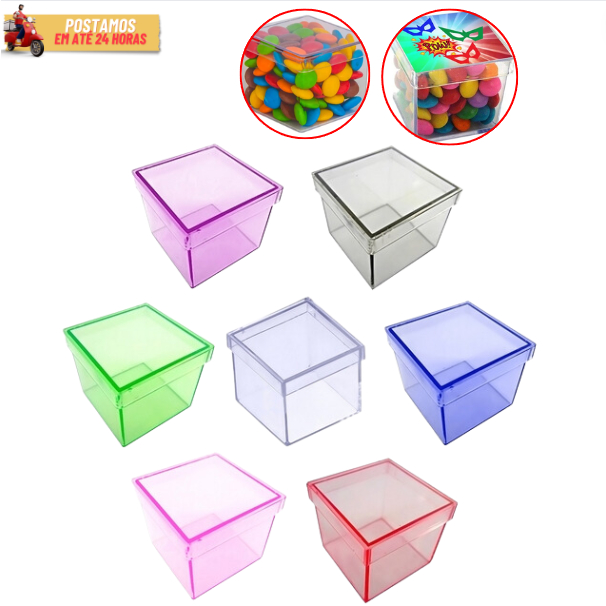 Caixinha Acrílica 5x5cm 10/20/30 Unidades Para Lembrancinhas Festas e Aniversários em Oferta na Shopee