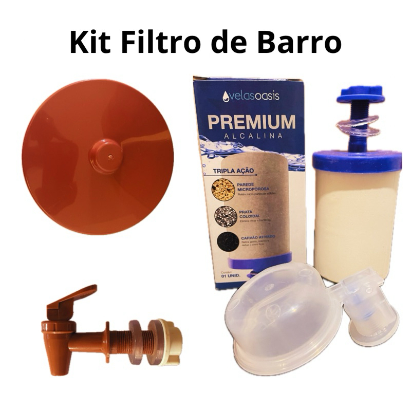 Kit vela tripla ação, boia, torneira e tampa