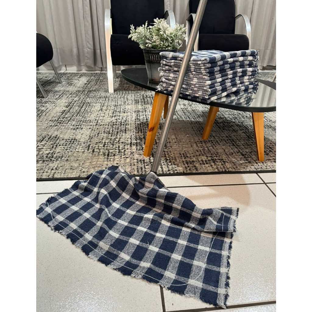 Pano de chão xadrez Kit com 10 peças