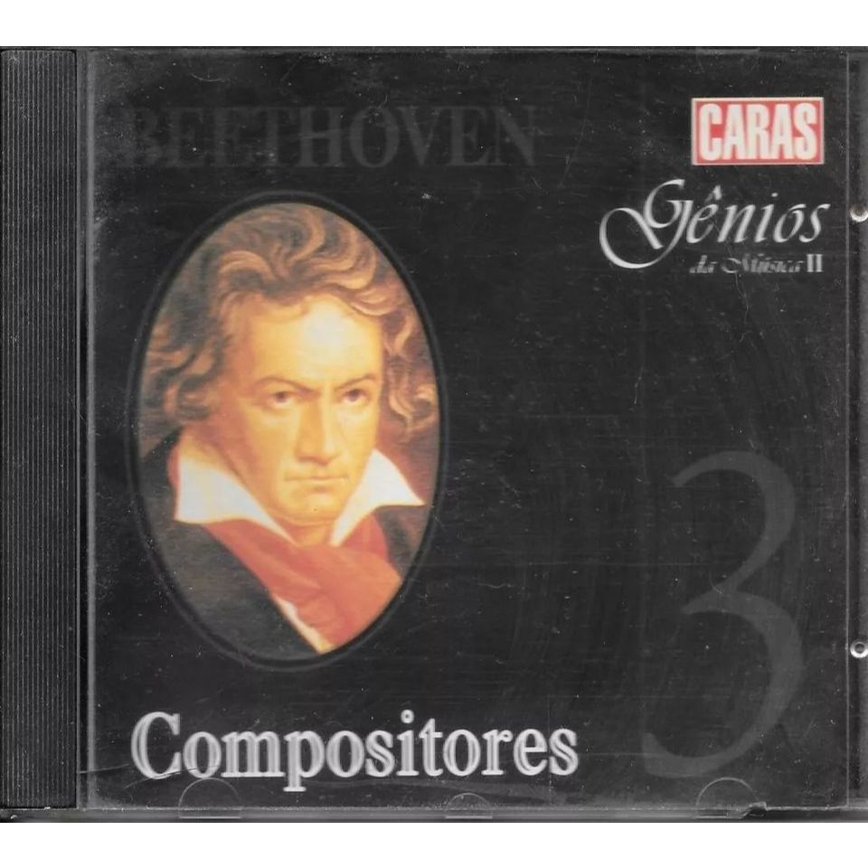CD: Beethoven (Compositores) Génios da Música (Caras) c/ orquestra filarmónica e sinfónica