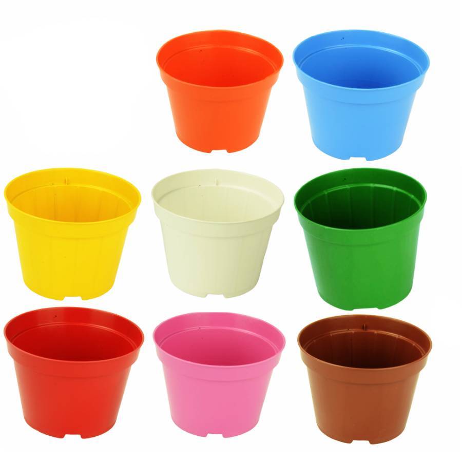 20 Vasos Plasticos Para Plantas Pote 11 De 430 Ml Coloridos para plantas cactos suculentas e violetas