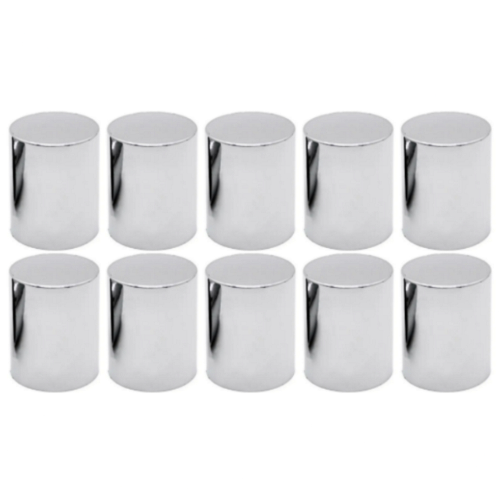 10 Capa Porca Boliviana Cromada Roda Caminhao Sc Vw Mercedes Axor Atego 32mm 33mm