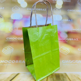 10~50 SACOLA PP KRAFT VERDE LIMÃO  9,5 X 7,5 X 14,5 (LC)  REF:5033 em Oferta na Shopee
