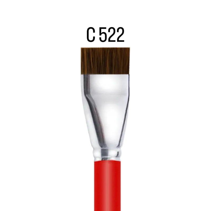 PINCEL CHATO PÊLO CURTO/CABO CuRTO PARA PINTURA EM TECIDO CASTELO C522