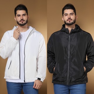 Jaqueta corta-vento, forrada, impermeável, com capuz, bolsos, zíper, estilo simples, importada de alta qualidade