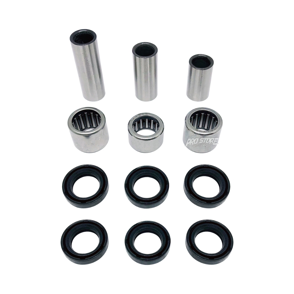Kit Reparo Pró Link Fazer 250 2008 a 2017 com Rolamentos de agulhas + Buchas centrais + Guarda pó Retentores.