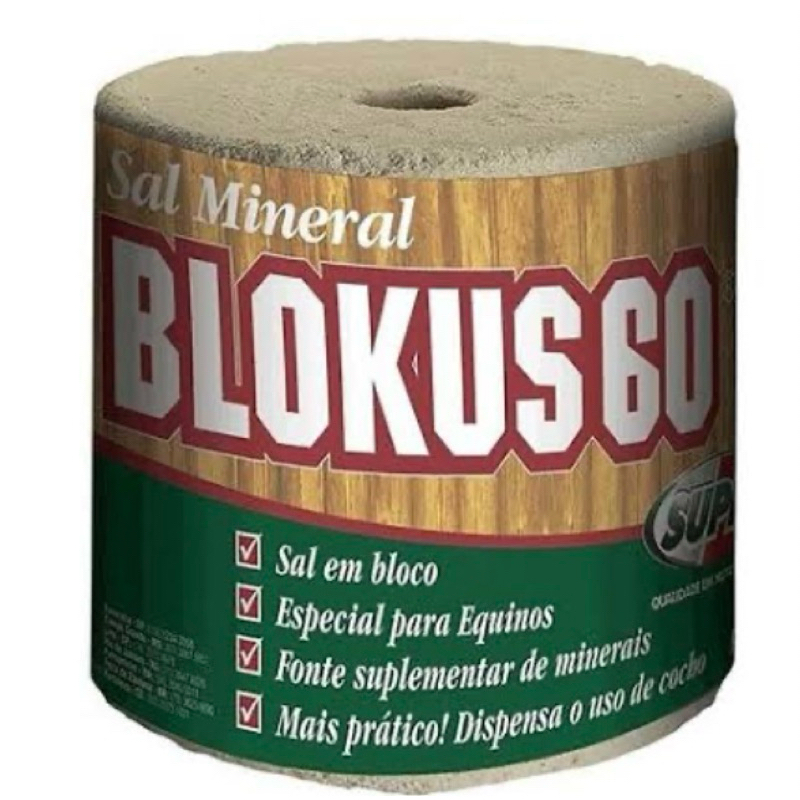 Sal Mineral em bloco P/ Equinos 6KG Supra - ENVIO IMEDIATO