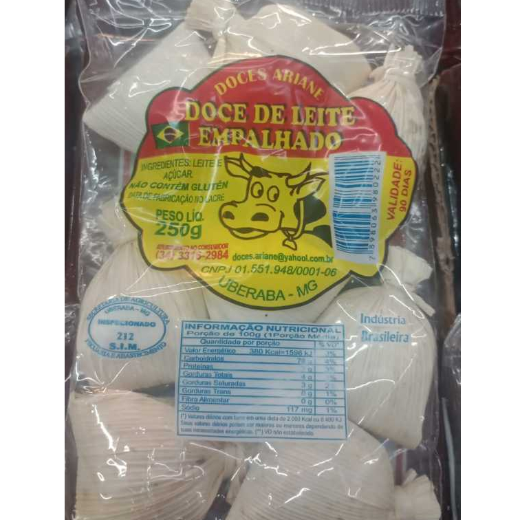 DOCE DE LEITE ARTESANAL NA PALHA 250G ARIANE