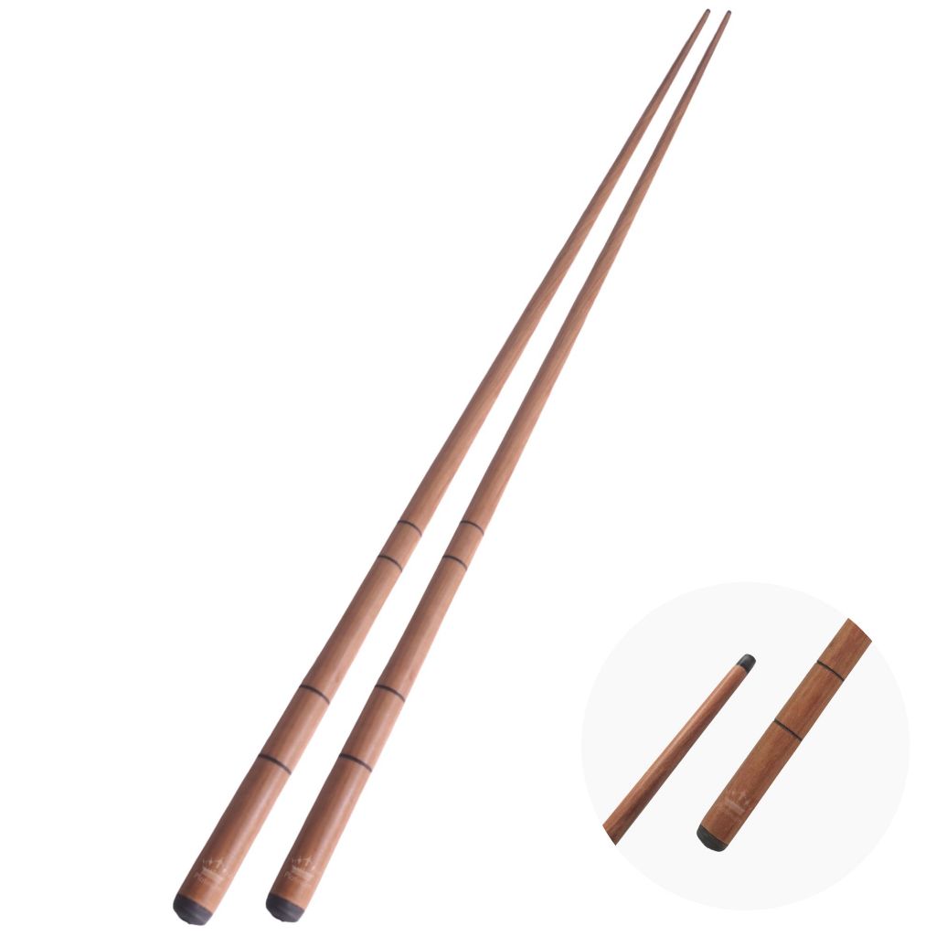 2 Tacos Para Jogo De Bilhar Sinuca 1,45m Ipê Simples Reto