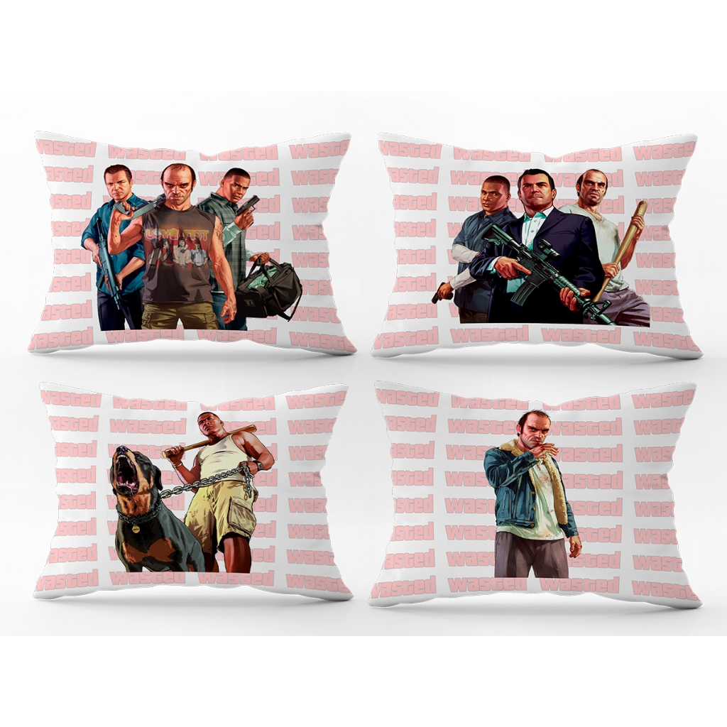 Kit 4 Almofadas GTA 5 Decorativas C/ Enchimento 20x30 Quarto Sala Sofá
