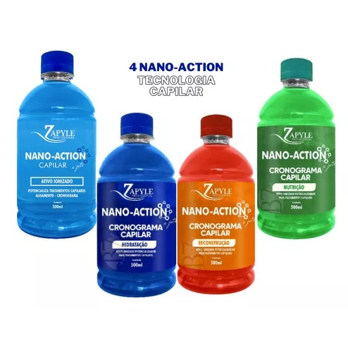 Kit Nanotecnologia Jato 4 Produtos Potencializa Ativo Ionizador Capilar Zapyle