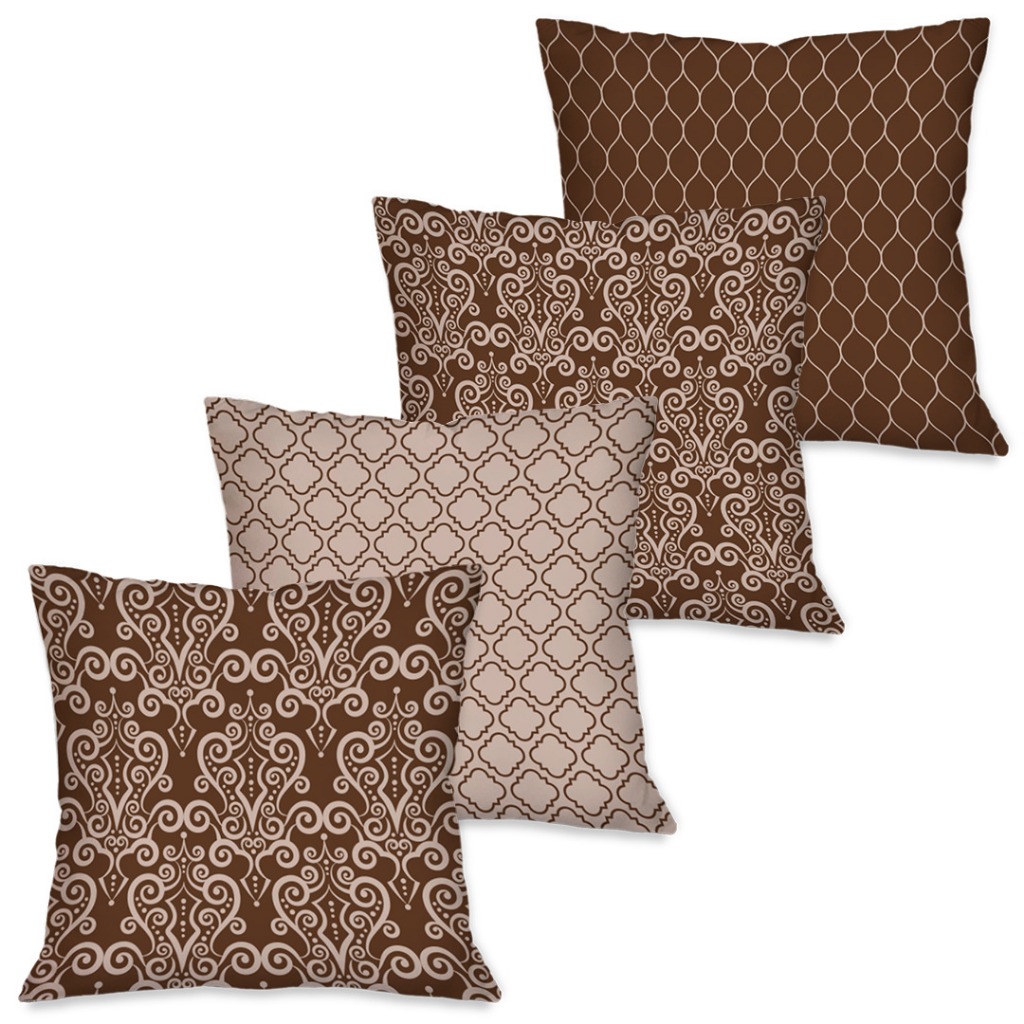 Kit com 4 Capas para Almofadas Decorativas 45x45 Arabescos Elegante em Oferta na Shopee