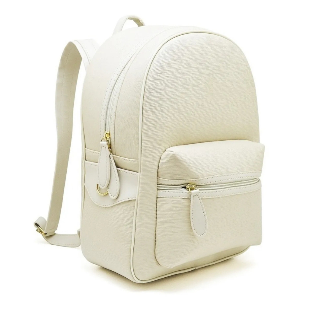 Mochila Feminina Couro Ecológico Pequena Universitária Resistente Promoção