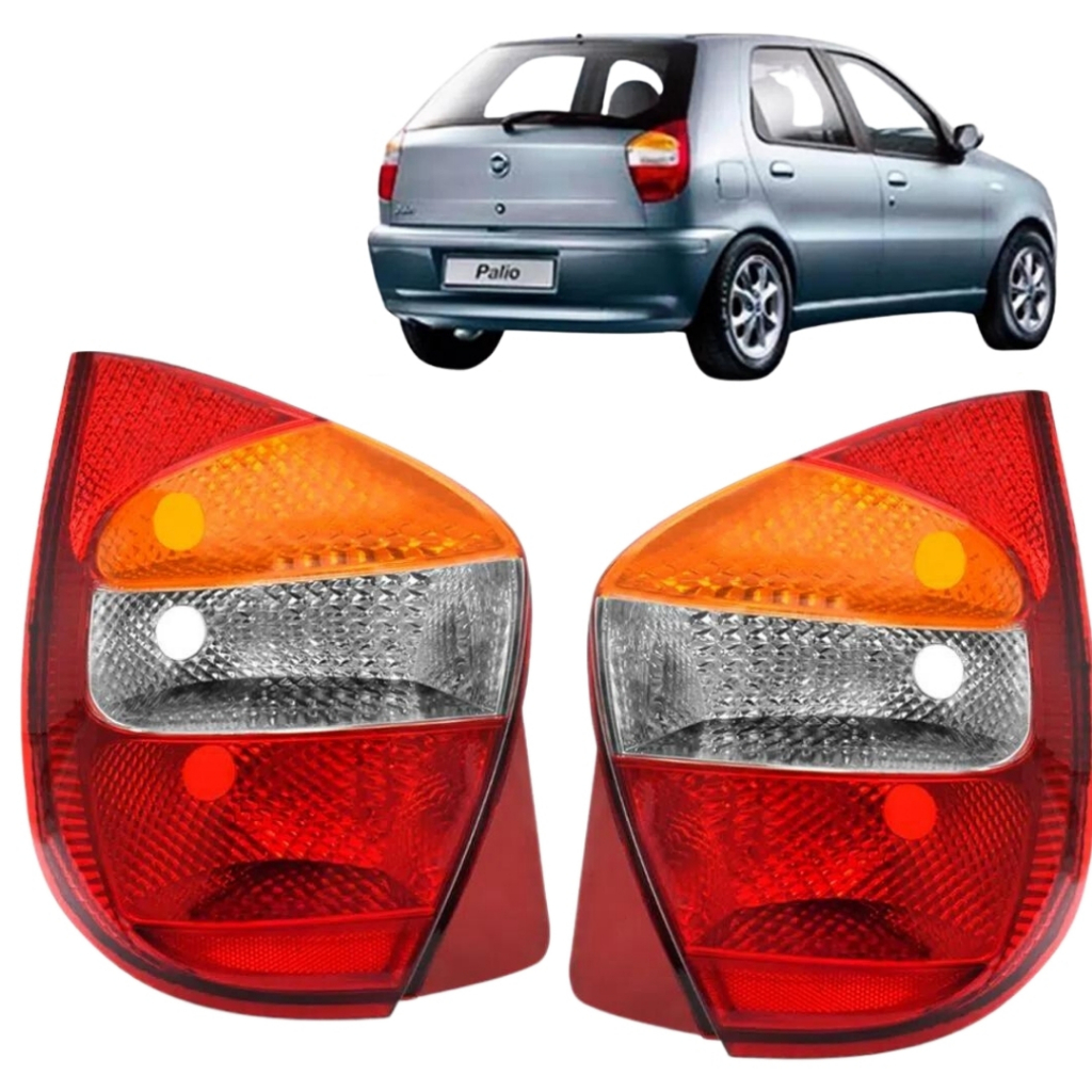 Par Lanterna Traseira Palio Fire G2 Tricolor 2001 2002 2003 2004 2005 2006