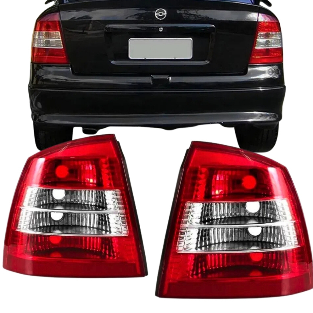 Par Lanterna Traseira Astra Sedan 1999 2000 2001 2002 Bicolor Acrilico
