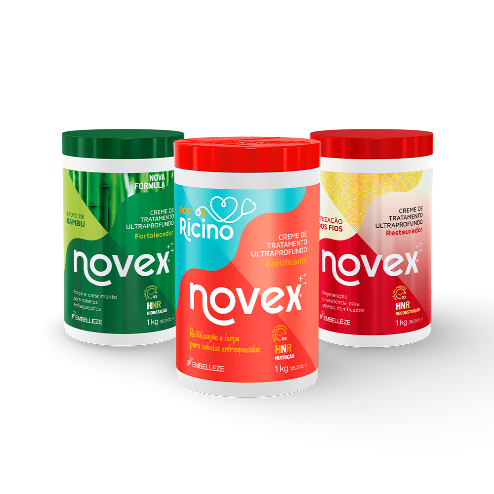 KIT NOVEX CRONOGRAMA CAPILAR PARA CABELOS TINGIDOS - 1KG - Beauty