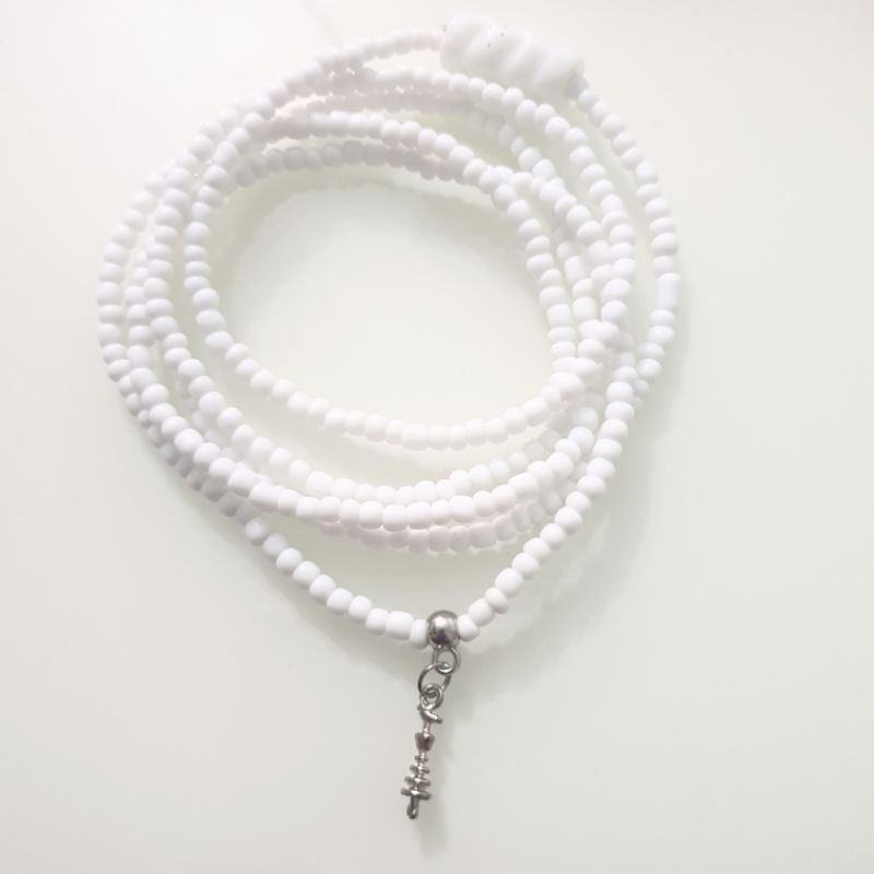 Guia de Oxalá Opaxoro Branco Firma de Murano Guia de Oxala com Firma Guia de Proteção Promoção