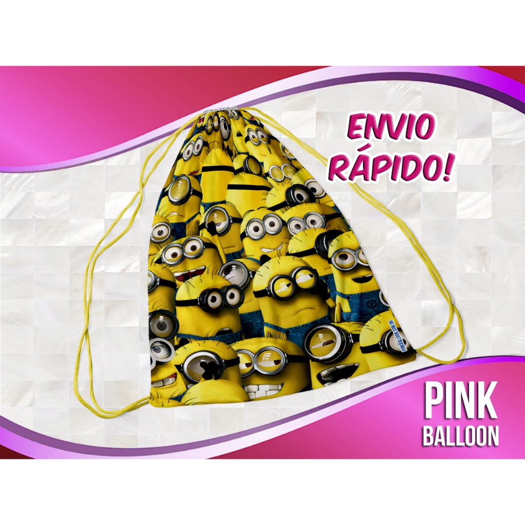 MOCHILINHA MINIONS (ENVIO RÁPIDO) - SACOLINHA LEMBRANCINHA