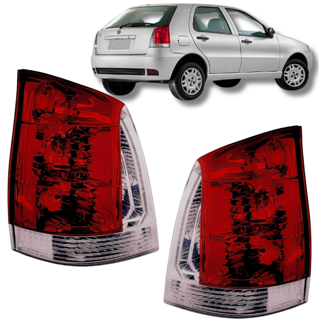 Par Lanterna Traseira Palio Economy G3 2004 2005 2006 2007 2008 2009 2010 2011 2012 2013 2014 2015 2016 Bicolor
