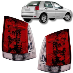 Par Lanterna Traseira Palio Economy G3 2004 2005 2006 2007 2008 2009 2010 2011 2012 2013 2014 2015 2016 Bicolor