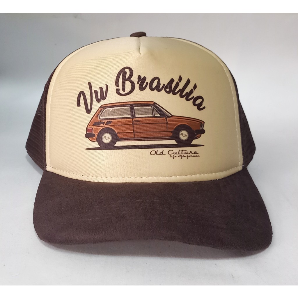 Boné Aba Curva Trucker VW Brasilia Exclusivo Wine