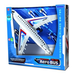 Avião de Brinquedo Grande 36cm Infantil Boeing Boing Jumbo Aero Buss Aeronave Jato Airbus Aviãozinho