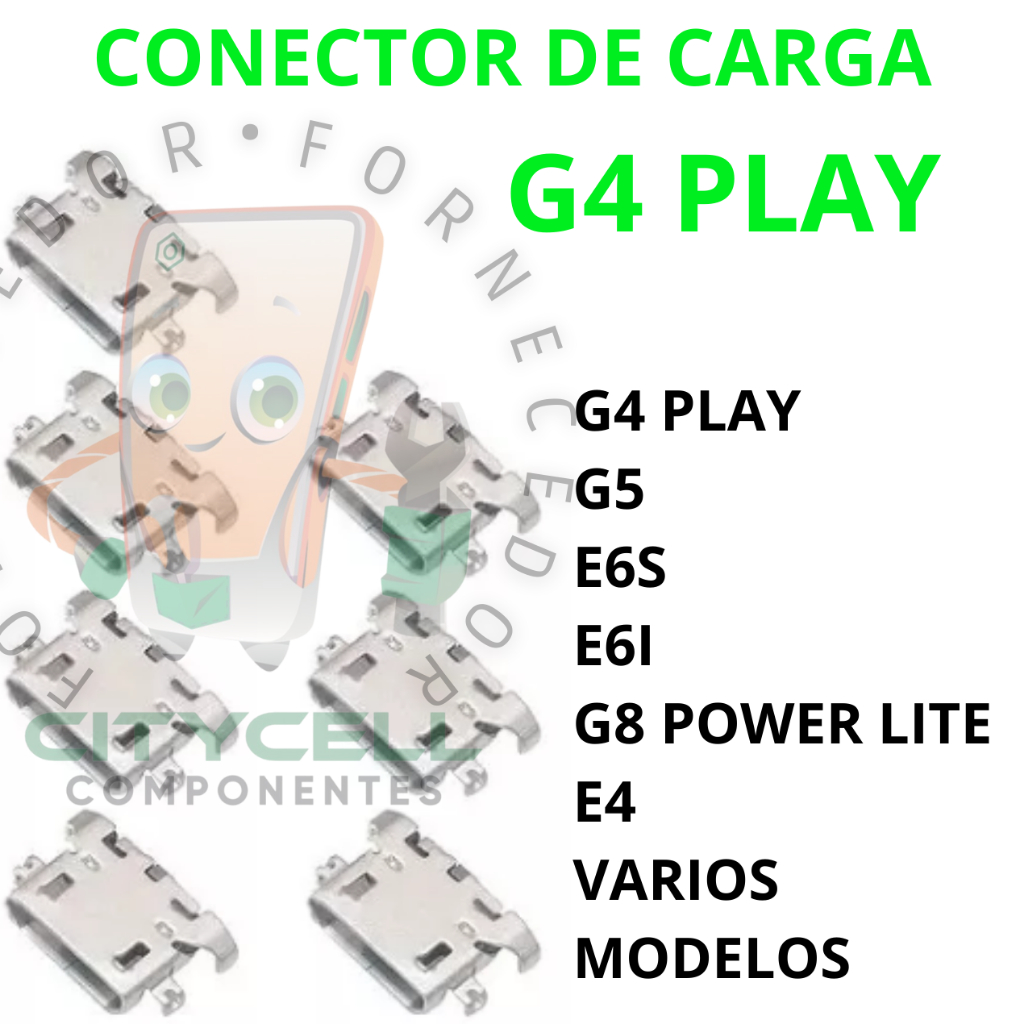 kit conector de carga moto g4 play g5 g8 power lite E6s E6i micro usb conector v8