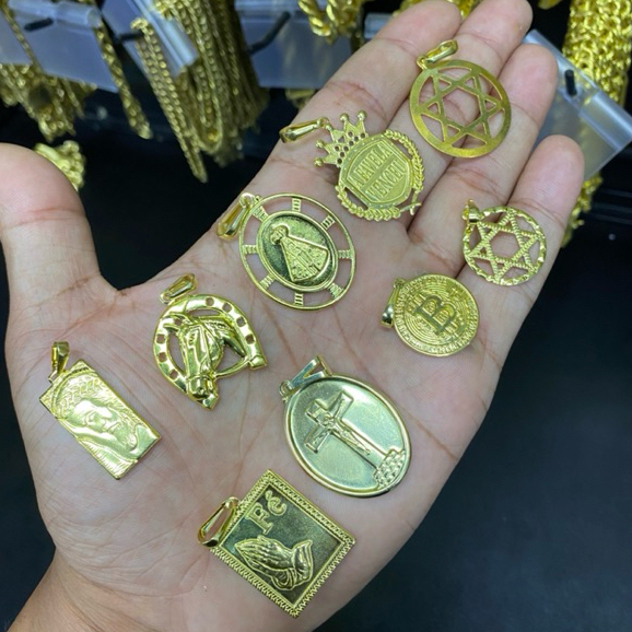 pingentes 100% De Moeda Antiga Identica Ao Ouro 18k 4 em Oferta na Shopee