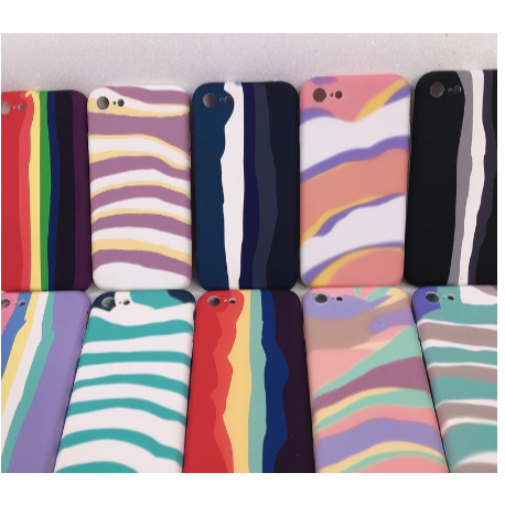 Capa Capinha de Celular Arco-iris De Silicone Para Iphone 7/8, 7 PLUS/8 PLUS, X/XS, XR, IPHONE 11