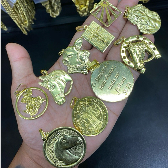 pingentes 100% De Moeda Antiga Identica Ao Ouro 18k 6 em Oferta na Shopee
