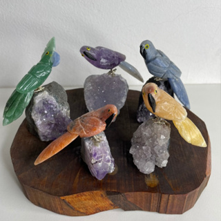 Pássaros de pedras naturais, coleção, decoração, esculturas lindas naturais, enfeites em Oferta na Shopee