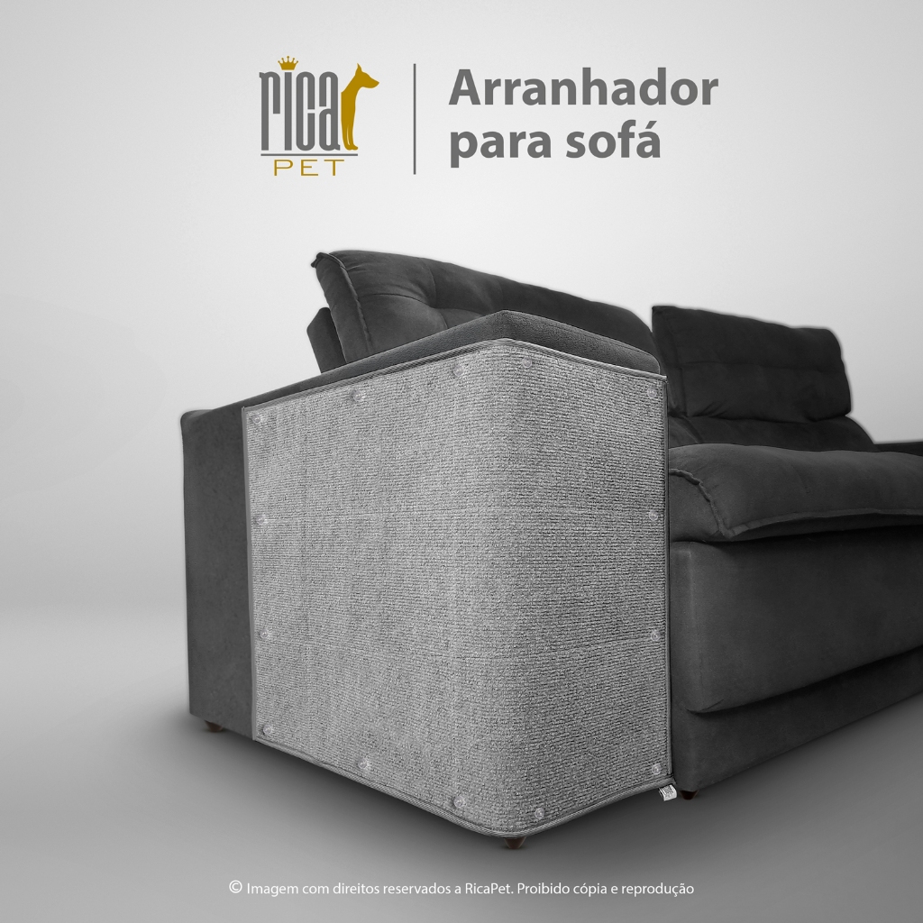 Arranhador de Sofá para Gatos - Protetor de Móveis com Presilhas de Fixação