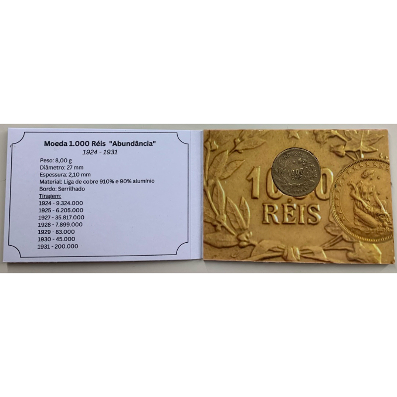 Blister / Álbum Moeda Antiga, 1000 Réis 1924