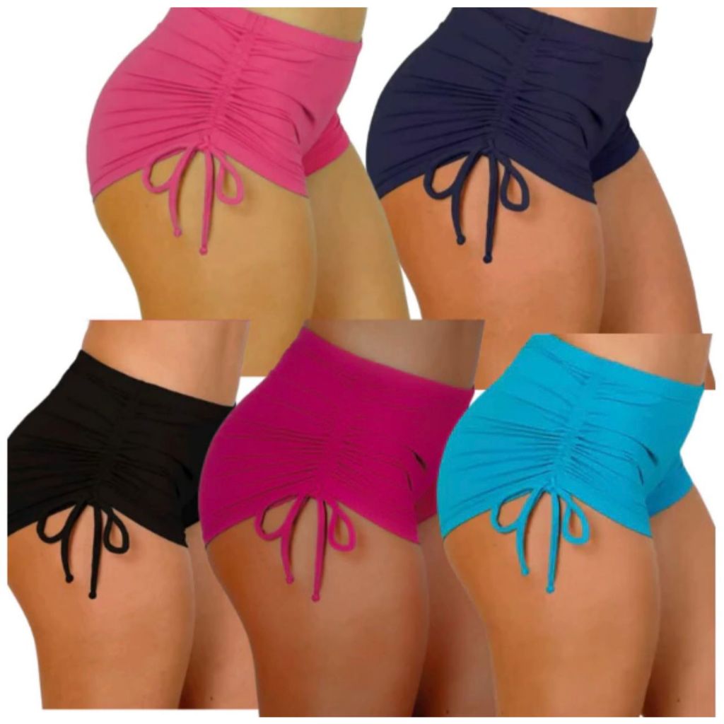 Shorts Sunquini Cordinha Biquíni em Oferta na Shopee