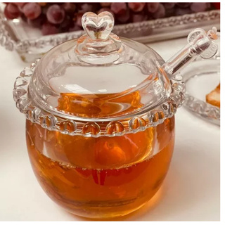 Meleira em Cristal com Pegador Abelha Coração Transparente em Oferta na Shopee