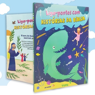 Livro Infantil Educativo Liga-pontos com Histórias da Bíblia | Ensinamentos Bíblia Criança Leia e Divirta-se 3 a 12 anos em Oferta na Shopee