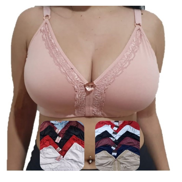 Kit 2 Sutian Tamanho Especial Plus Size Reforçado Sem Bojo Liso Sutiã Sutien Soutian Sutiãs 40 ao 56