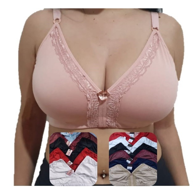 Kit 3 Sutian Tamanho Especial Plus Size Reforçado Sem Bojo Liso Sutiã Sutien Soutian Sutiãs 40 ao 56
