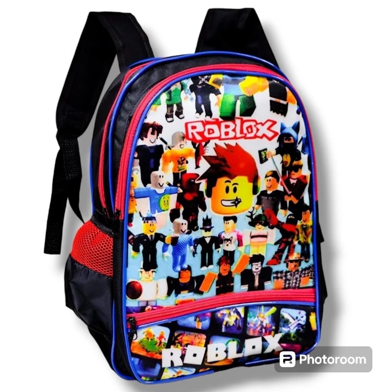 Mochila Escolar Infantil Grande De Costa Roblox em Oferta na Shopee