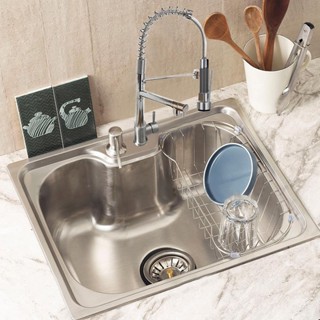 Cuba para cozinha gourmet pia aço inox com acessórios e Torneira Gourmet Dupla alavanca 50...