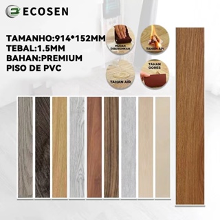 Piso Vinílico 5㎡Autocolante Adesivo Madeira Régua Lavável 91cm x 15cm em Oferta na Shopee