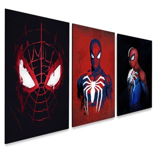 Kit 3 Quadros Decorativos Filme Homen Aranha Super-herói Universo Marvel Vingadores Arte geek em Oferta na Shopee