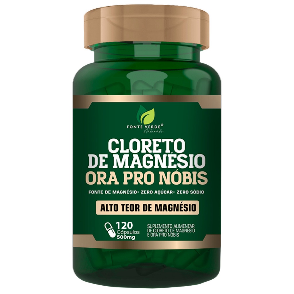 Cloreto de Magnésio + Ora Pro Nobis 120 capsulas 500mg