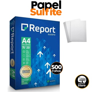 Papel Sulfite Report Folha Ofício Para Impressão A4 Resma com 500 Folhas em Oferta na Shopee