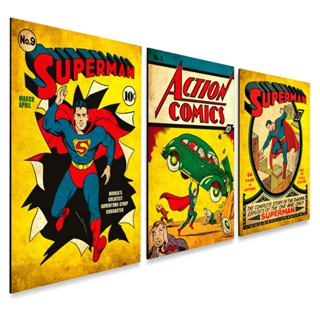 Kit 3 Quadros Decorativos Superman Retro em Oferta na Shopee