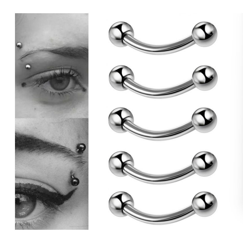 12 Unidades Piercing Microbell Básico bolinha vertical Labret sobrancelha Aço cirúrgico Brbell em Oferta na Shopee