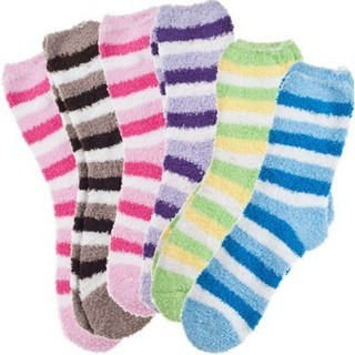 kit 3 Pares de Meias Longa De Lã Felpuda Grossa Unissex Para Frio Quente De Outono E Inverno Térmica