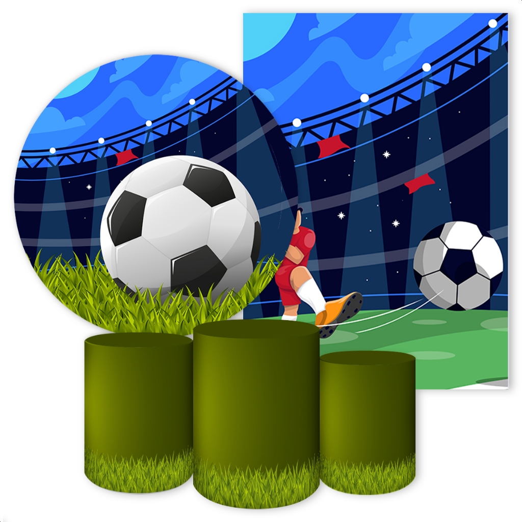Kit 5 pecas Capas para Painéis e cilindros Sublimados Tema Futebol em Oferta na Shopee